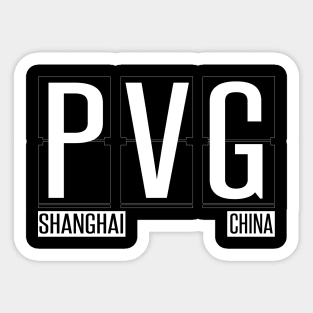 PVG - Shanghai China Airport Code Souvenir or Gift Shirt Sticker